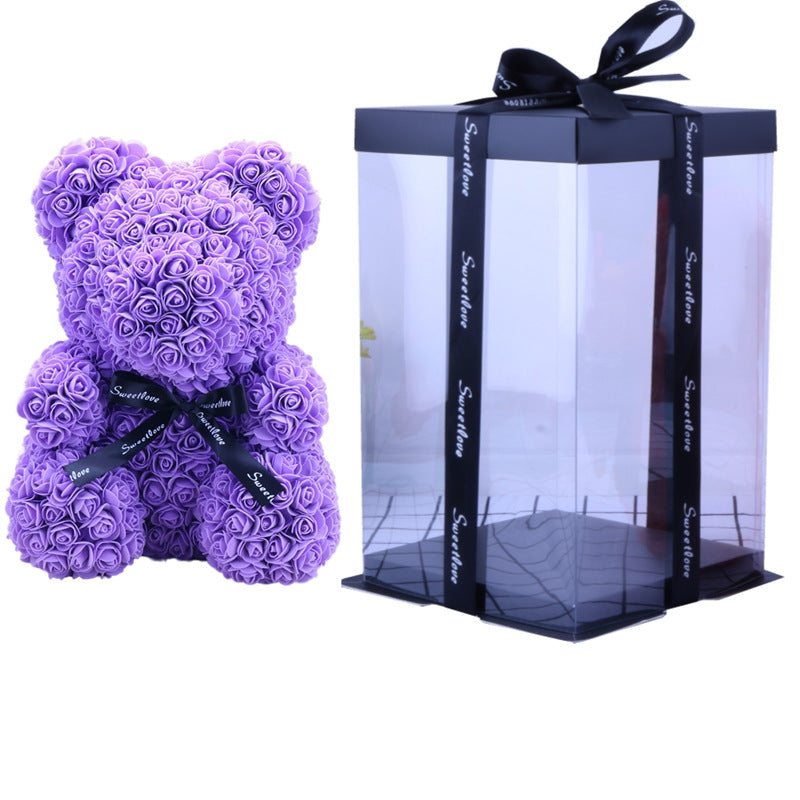 Forever Yours Rose Bear – Simulierte Blumen Geschenk