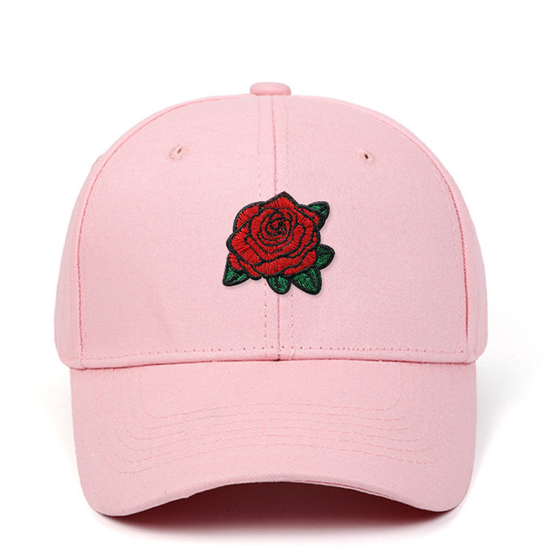 Embroidered Rose Cap – Outdoor Leisure Hat