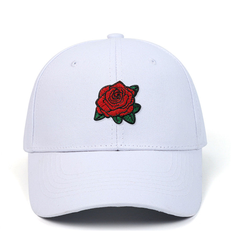 Embroidered Rose Cap – Outdoor Leisure Hat