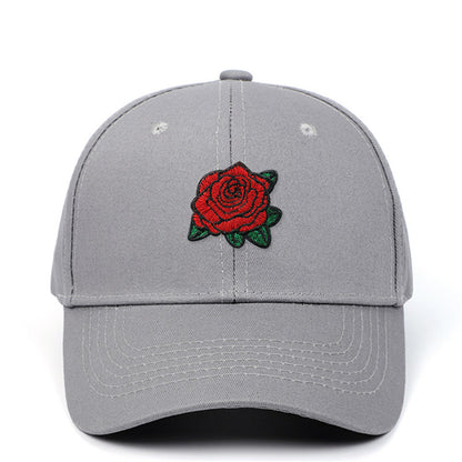 Embroidered Rose Cap – Outdoor Leisure Hat