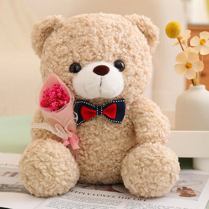 Cute Bear Plush with Roses