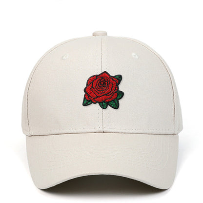 Embroidered Rose Cap – Outdoor Leisure Hat