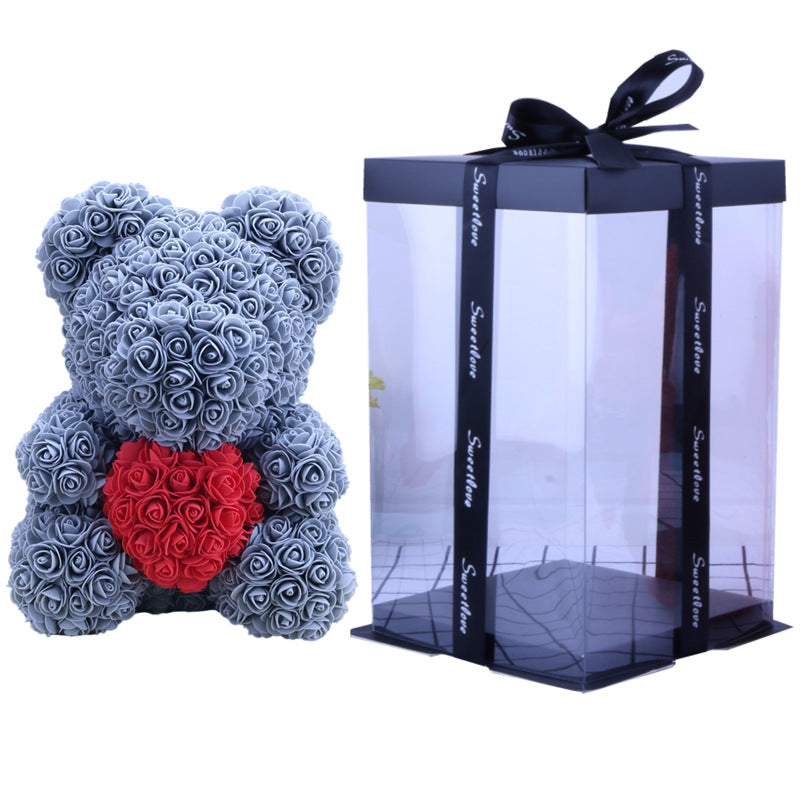 Forever Yours Rose Bear – Simulierte Blumen Geschenk