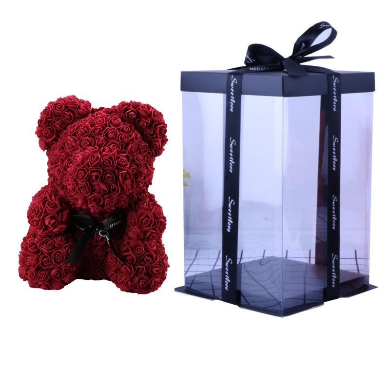 Forever Yours Rose Bear – Simulierte Blumen Geschenk