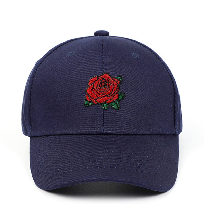 Embroidered Rose Cap – Outdoor Leisure Hat