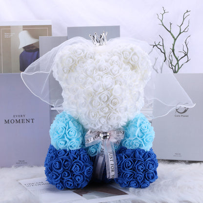 Forever Yours Rose Bear – Simulierte Blumen Geschenk