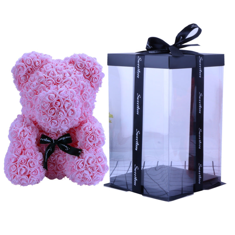 Forever Yours Rose Bear – Simulierte Blumen Geschenk