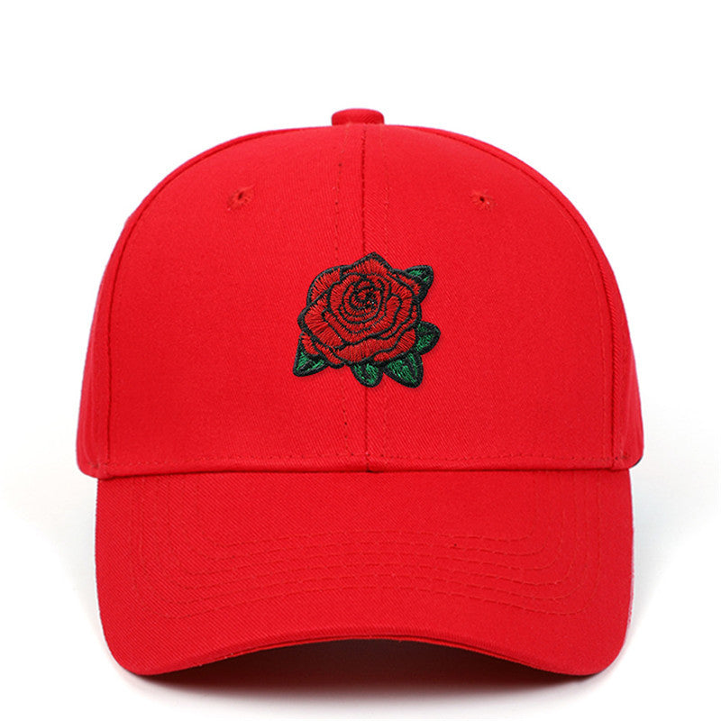 Embroidered Rose Cap – Outdoor Leisure Hat