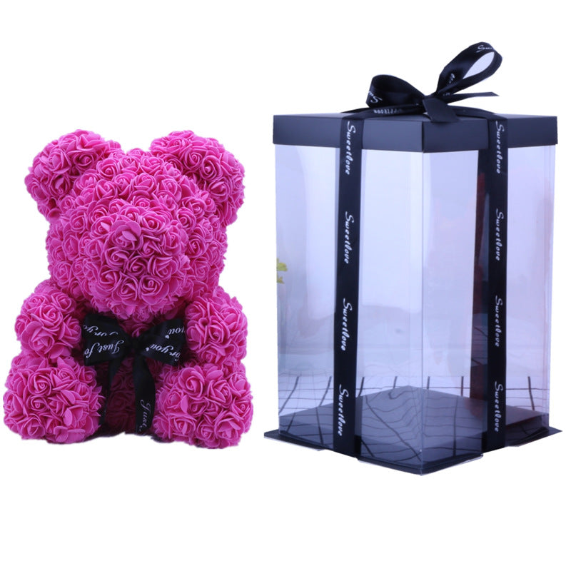 Forever Yours Rose Bear – Simulierte Blumen Geschenk