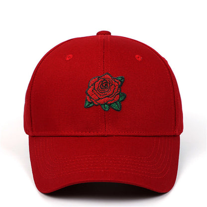 Embroidered Rose Cap – Outdoor Leisure Hat