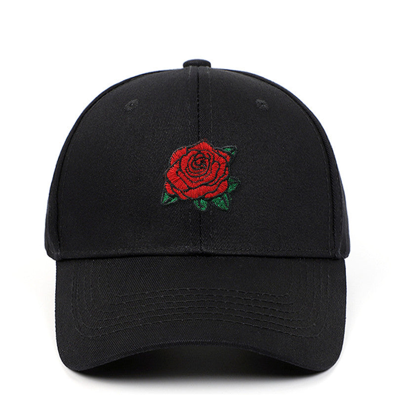 Embroidered Rose Cap – Outdoor Leisure Hat