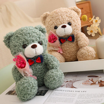 Cute Bear Plush with Roses