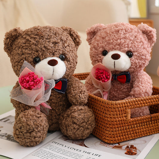 Cute Bear Plush with Roses