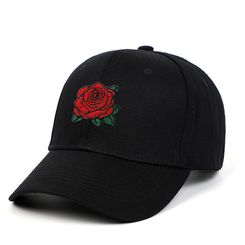 Embroidered Rose Cap – Outdoor Leisure Hat